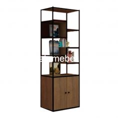 Display Cabinet Size 60 - DC 6028 MW-BT / MATTWOOD-BLACK